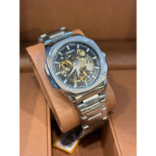 Relógio Automático Xufeng Skeleton Octa Steel em Oferta na Shopee