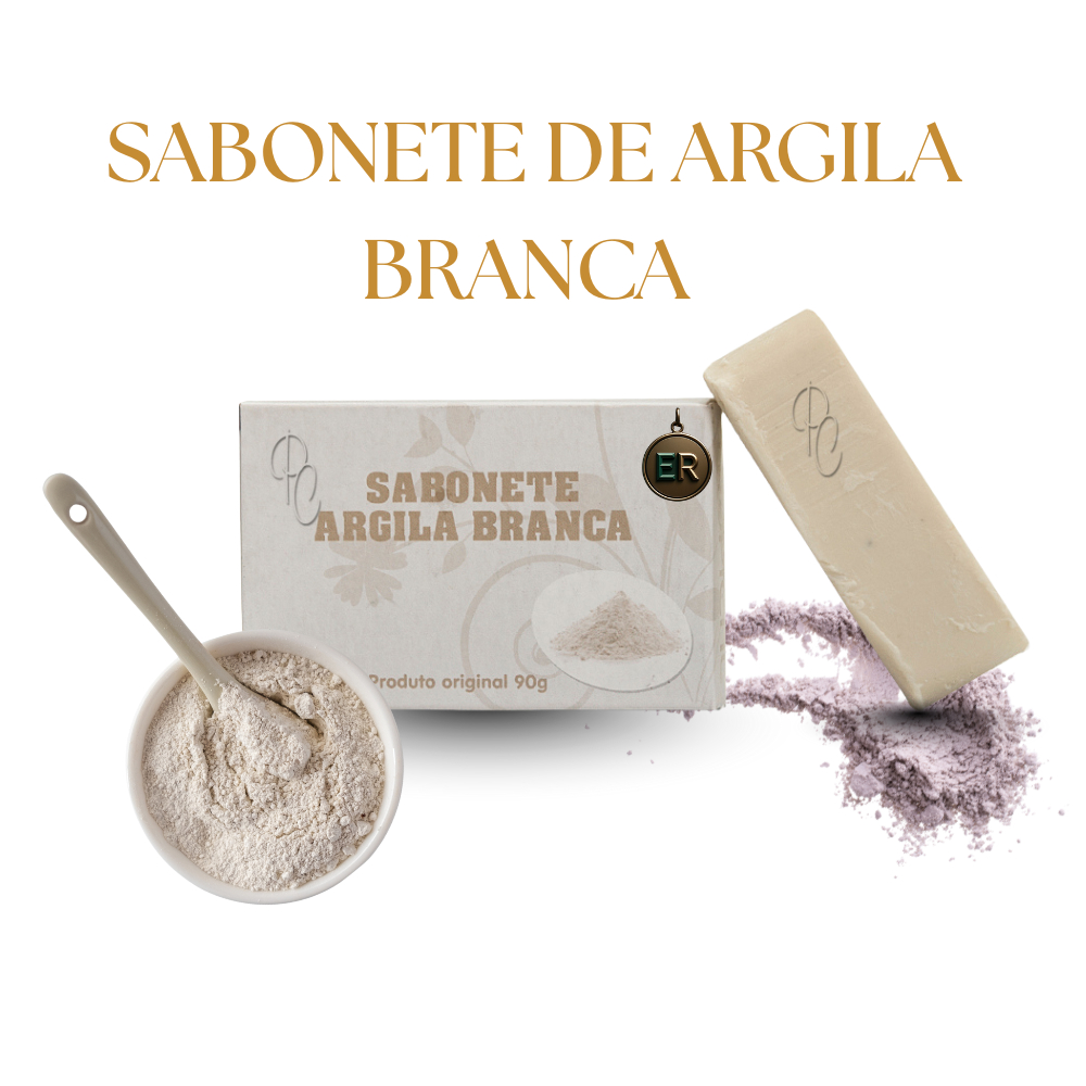 Sabonete Argila Branca Skin Care para Pele Sensivel Esfoliante e Cicatrizante Tropical Cosmeticos em Oferta na Shopee