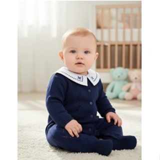 Kit Macacão Setta Marinho e Body Gola Bordada em Oferta na Shopee