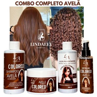 Combo Completo Tonalizante Avelã Marrom Intenso 4 em 1 - Shampoo Condicionador Máscara e Sérum Avelã em Oferta na Shopee
