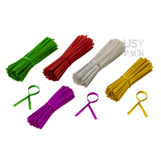 Fecho Lacre Metalizado Várias Cores - 15cm C/100 Uni - Arame em Oferta na Shopee