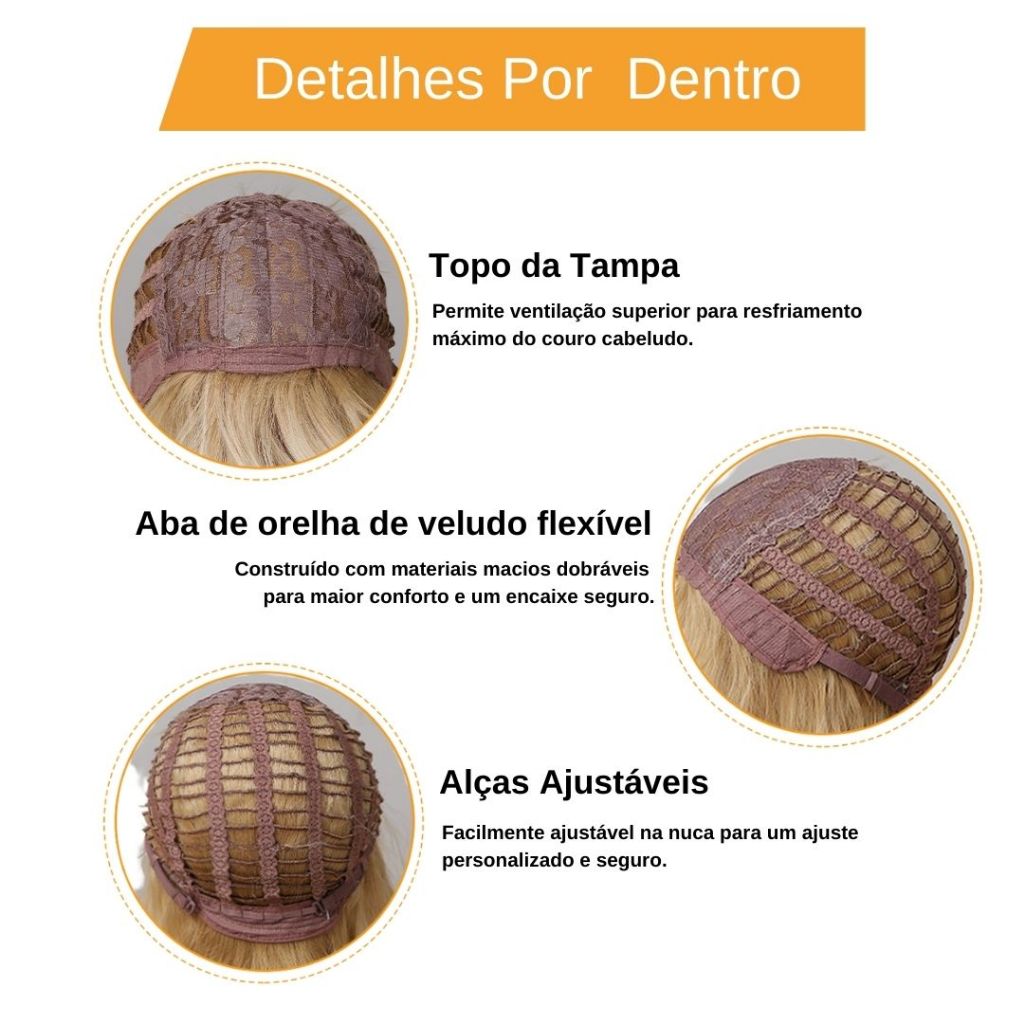 Peruca Chanel Curta Lisa – Fibra Orgânica Premium Idêntica ao Cabelo Humano