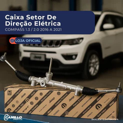 Caixa Direção Eletrica Jeep Compass Renegade Original Completa Axiais Terminais
