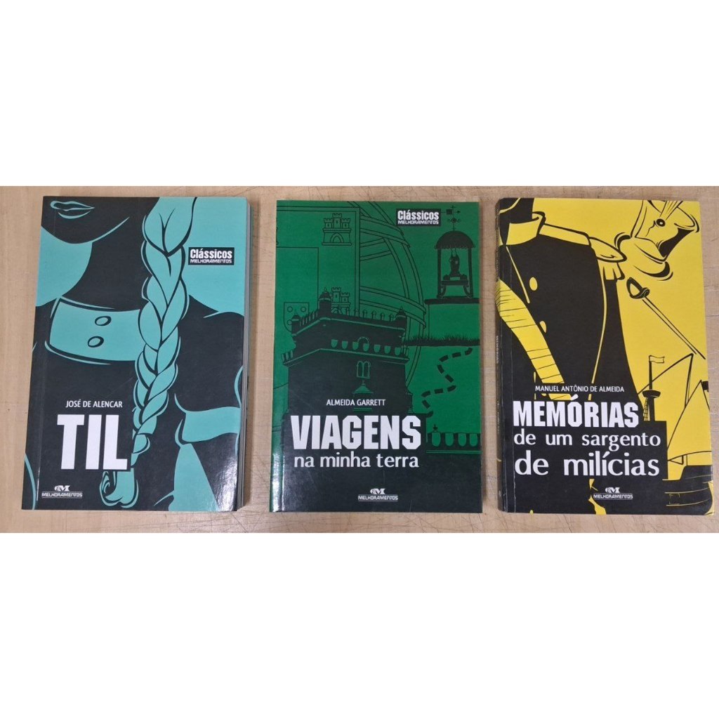 Box 3 livros - Til / Viagens na minha Terra / Memórias de um sargento de Milicias (como novos)