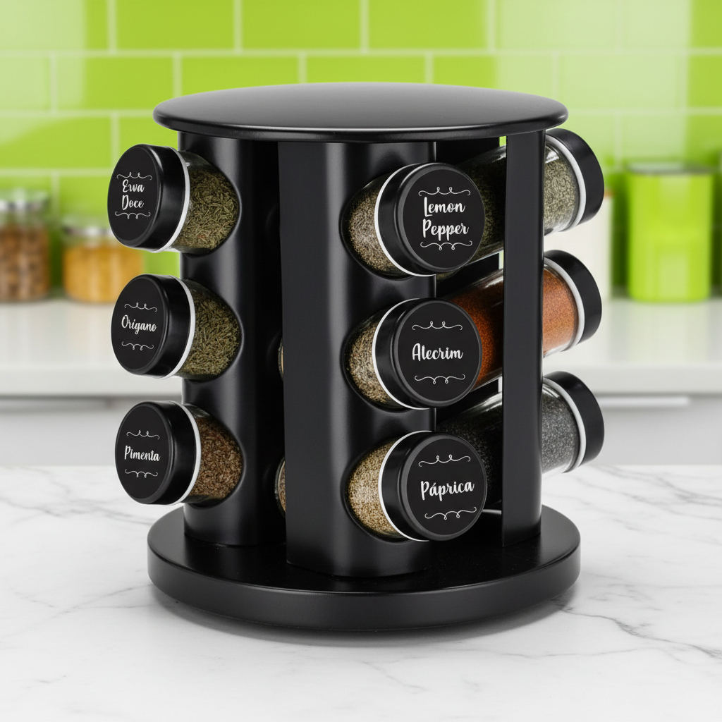 36 Etiquetas para Potes de Condimentos Temperos Mantimentos 3,8x3,8cm