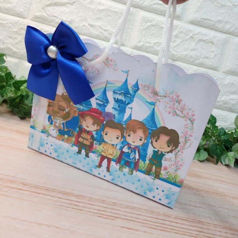 Sacolinha Príncipes Cute Personalizada l Sacolinha l Lembrançinha l Festa Infantil l Festa Princesas