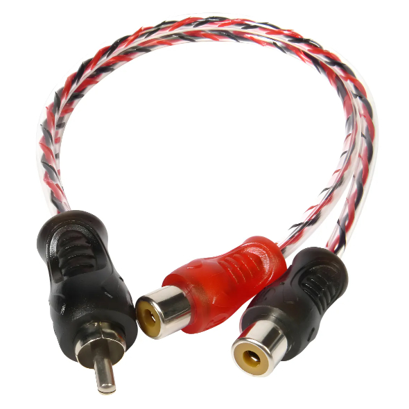 Cabo Y 1M/2F 20CM Transparente - Conector 5MM