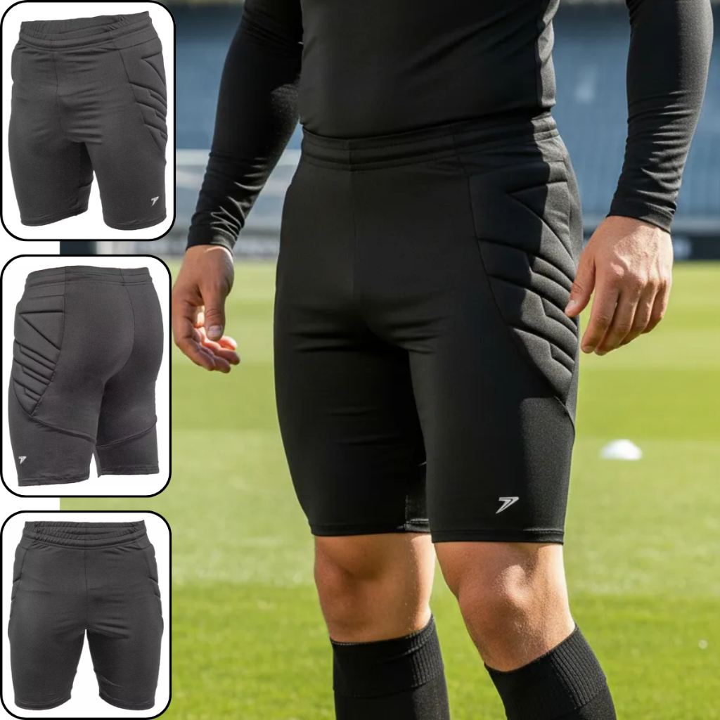 Bermuda Térmica Goleiro Extreme Contact Poker Futebol Skill Original em Oferta na Shopee