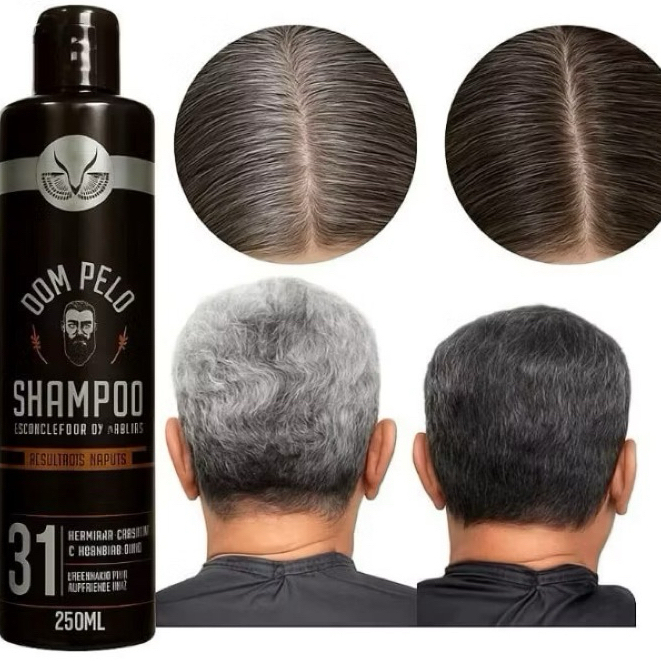 Shampoo Escurecedor de Cabelos 250ml Dom Pelo - Realce Natural e Gradual da Cor
