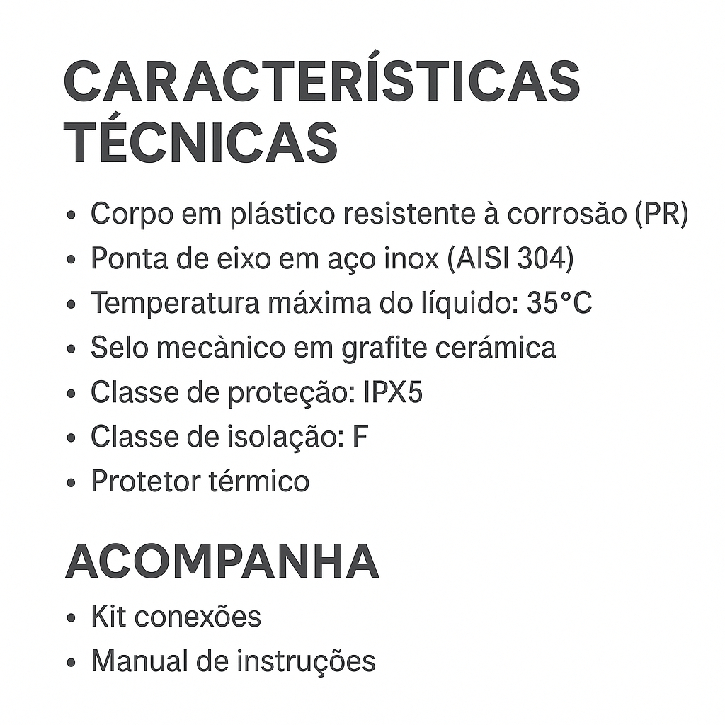 Motobomba Para Piscina EKP750T 0,5HP Aquastrong 220V – Filtro e Circulação — imagem 2 de 2