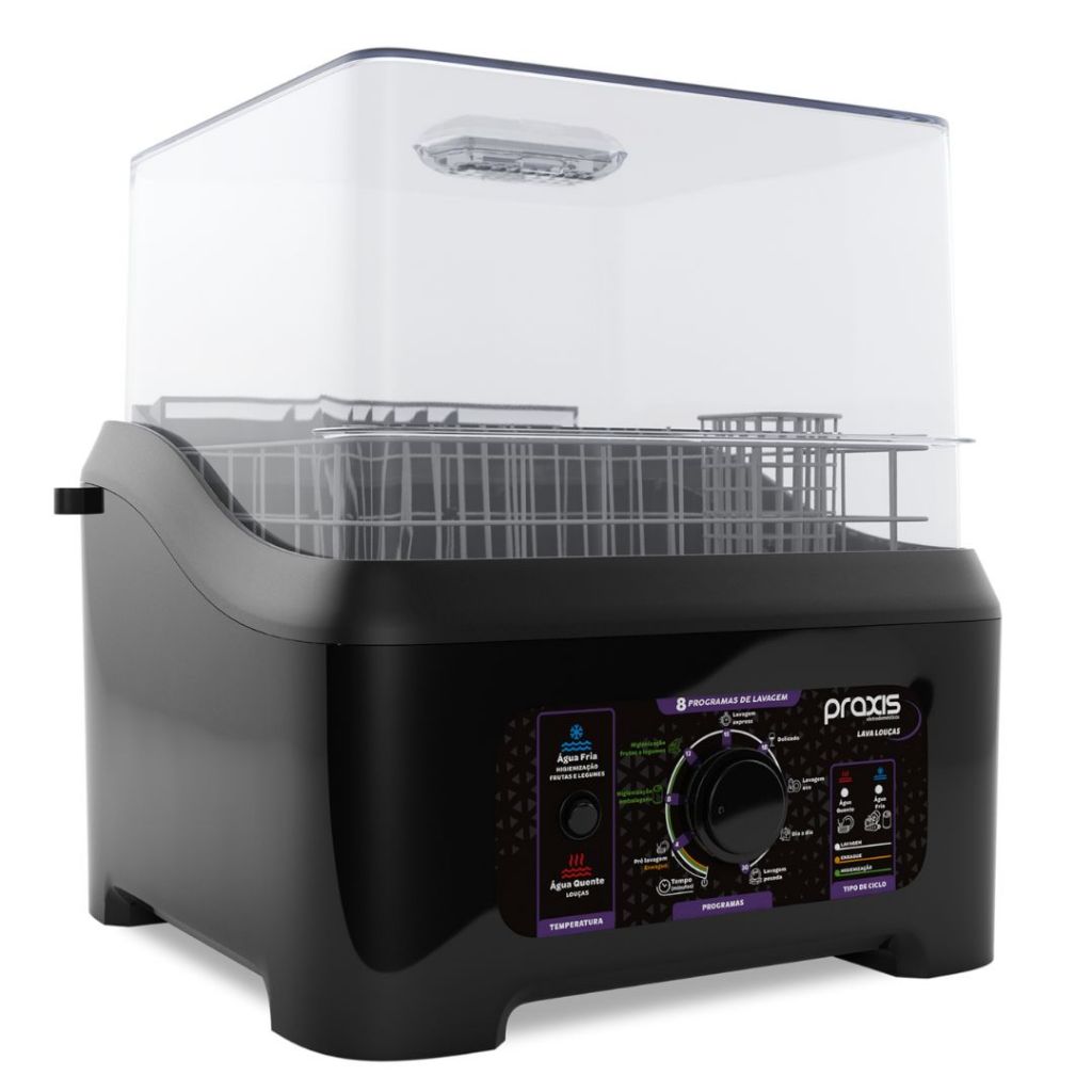 Lava Louças Portátil Semi Automática 220v Praxis Eletrodomésticos Lavadora de Mesa Bancada