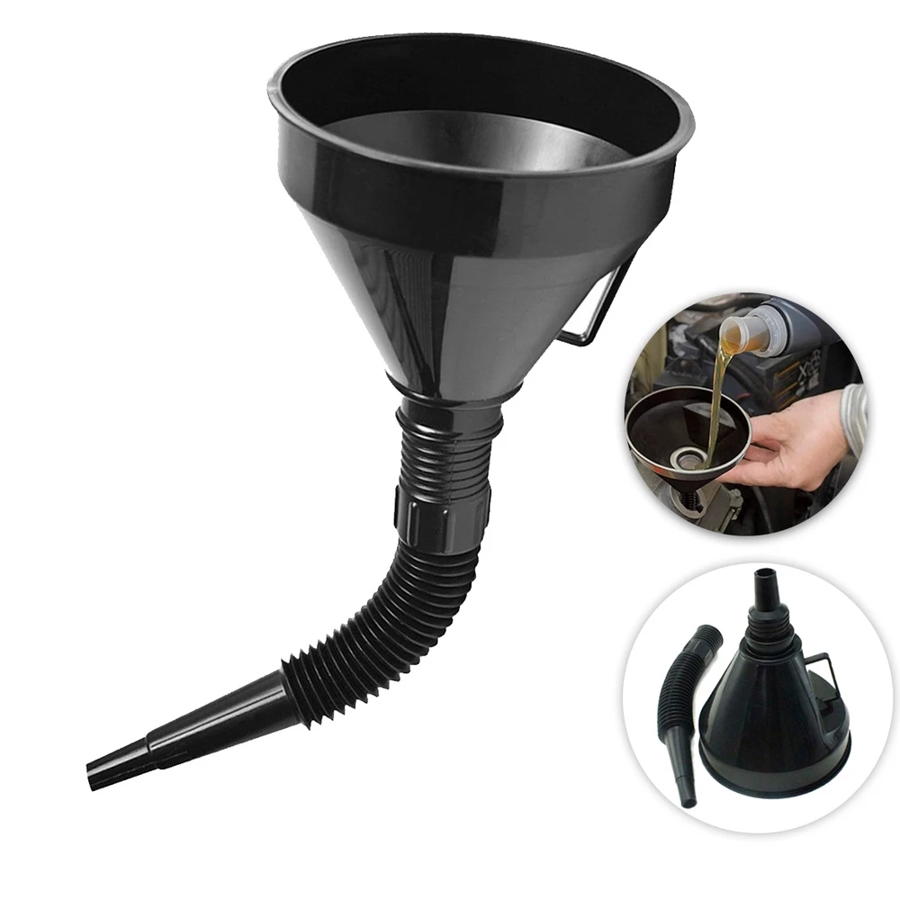 Funil Flexível Plástico Sanfonado Óleo Motos Carros Gasolina Combustível Álcool em Oferta na Shopee
