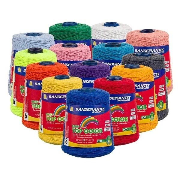 BARBANTE BANDEIRANTES 600G N8 CORES em Oferta na Shopee