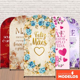 Capa para Painel Romano Decoração Dia das Mães Sublimado Com Elástico Em Tecido 2x1m em Oferta na Shopee