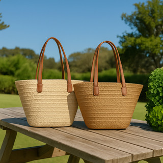 Bolsa Palha Praia Feminina Grande Verão Piscina Sacola Luxo Ziper Reforçada Tecido Ombro Bolsa De Praia Piscina Verão