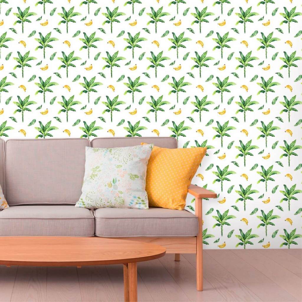 Detalhes do PAPEL DE PAREDE NATURA BANANA DECORAÇÃO JUVENIL