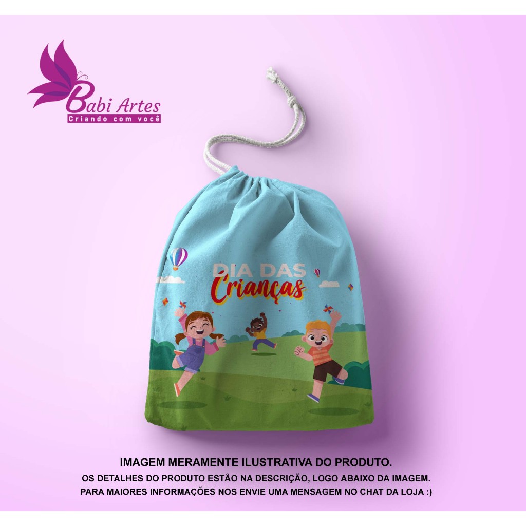 Saquinho Surpresa Personalizado Dia das CriançasFesta Aniversário Lembrancinha Saquinho Infantil