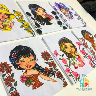 Kit 10 Pano de Prato Estampado Boneca Bonequinha Saia - 10 Un Artezanato em Oferta na Shopee