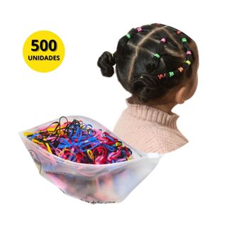 Elástico de Cabelo Silicone Pequeno – Kit 500 Unidades | Colorido, Pastel Neon ou Preto em Oferta na Shopee