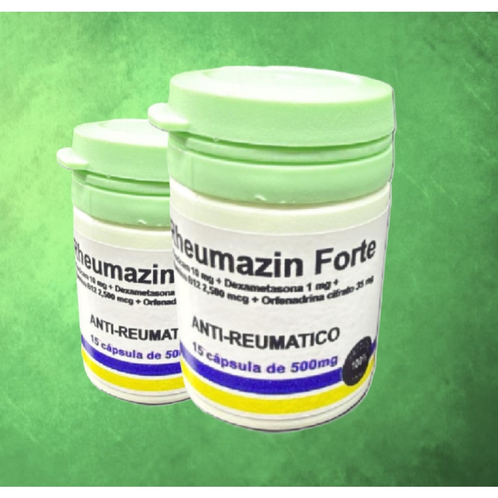 Rheumazin 2 potes com 15 caps. em Oferta na Shopee