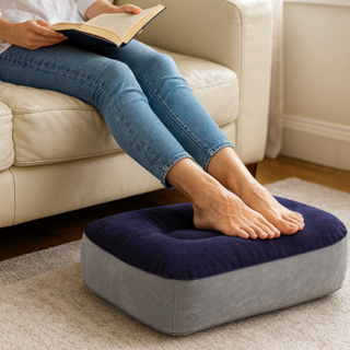 Apoio de Pés e Pernas Inflável de Viagem - Casa - Trabalho - Carro em Oferta na Shopee