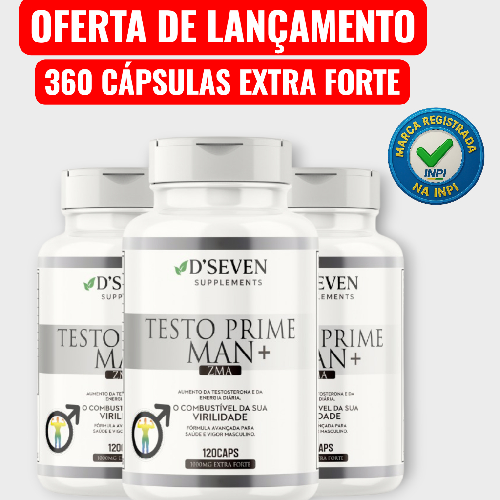 TESTO PRIME MAN + ZMA SUPER CONCENTRADO | PURO  100% NATURAL | PRODUTO ORIGINAL PARA SAUDE MASCULINA