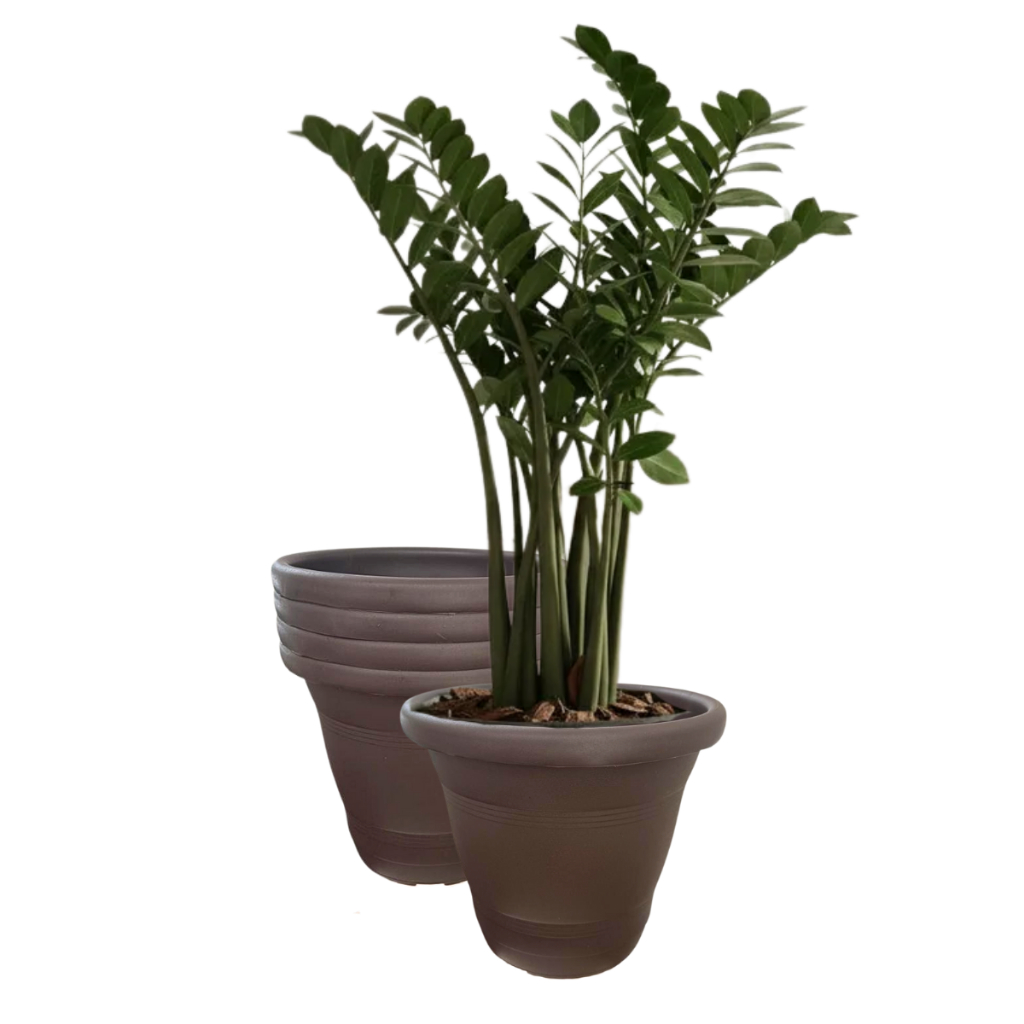 kit 5 Vaso Plástico Redondo Médio 7,5L. Ideal para Plantas de Médio Porte
