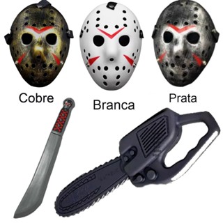 Máscara e Facão de Plástico Jason Voorheels Sexta-feira 13 Fantasia Halloween Cosplay Festa Completo em Oferta na Shopee