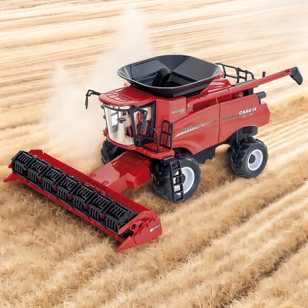 Miniatura Colheitadeira De Grãos Axial Vermelha Flow Case Roda Funcional Usual Brinquedos em Oferta na Shopee