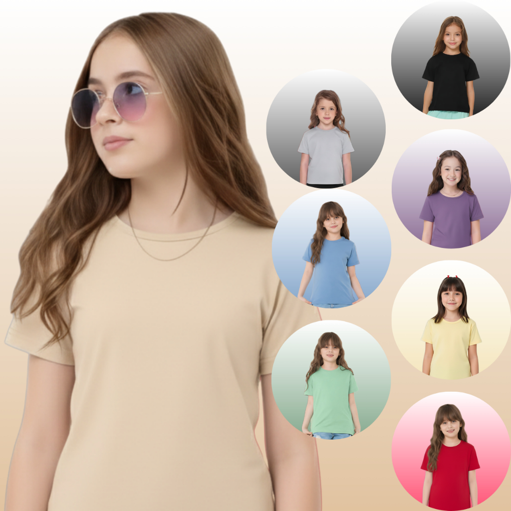 Camiseta Infantil Menina DryFit para o Dia a Dia Super Confortável - Promoção !