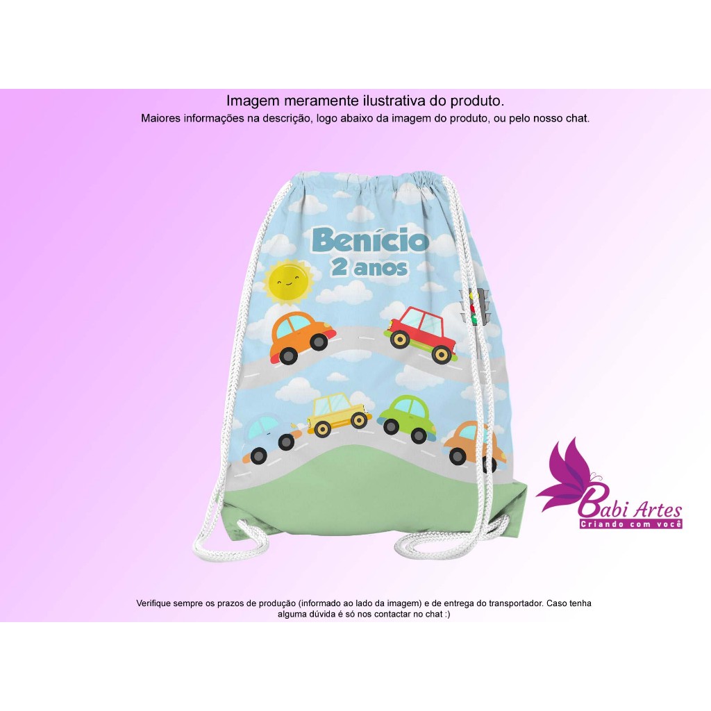Mochilinhas Saco Personalizadas Brinquedos em Oferta na Shopee