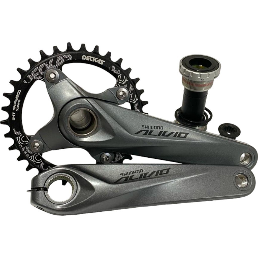 Pedivela Single Shimano Alivio FC-M4050 1x8/9/10/11/12v Coroa Deckas 32/34/36/38D