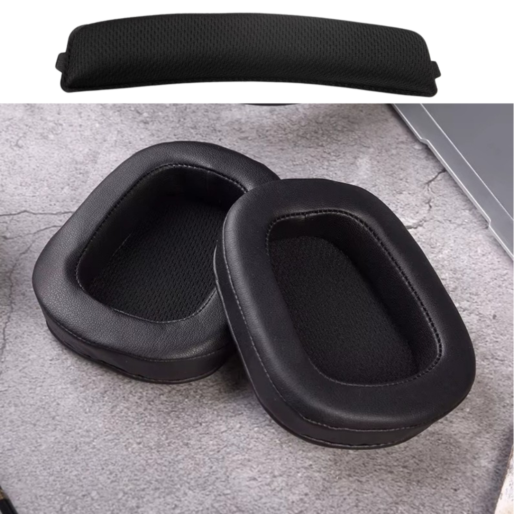 Pads Logitech G933 G633 Soft Touch Antissuor Almofadas Macias Melhor Som e Co Orto Ajuste Perfeito