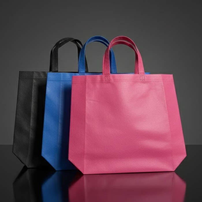 Kit 12 Sacolas De TNT Coloridas Lisas - Ecobag - Cores Sortidas