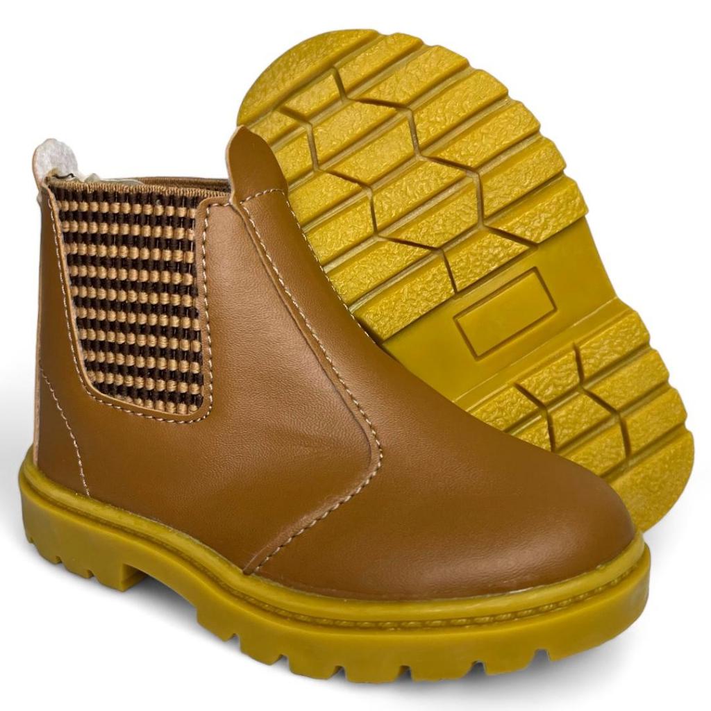 Botina Infantil Bebê Elástico Solado Tratorado Várias Cores 18 ao 27