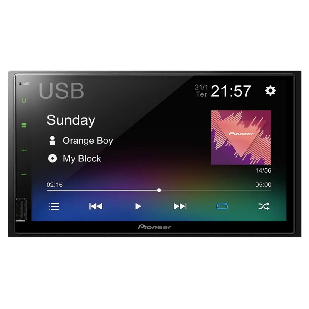 Multimidia Pioneer DMH145BR 7Pol BT Espelhamento Android USB em Oferta na Shopee