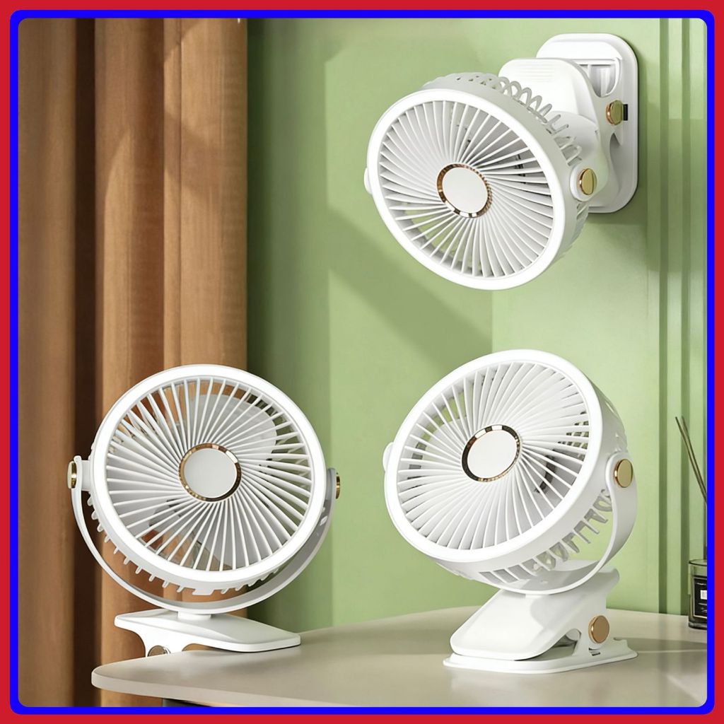 Ventilador Clip Portátil 5 Velocidades de Mesa USB Potente 720 Rotação Poderoso em Oferta na Shopee