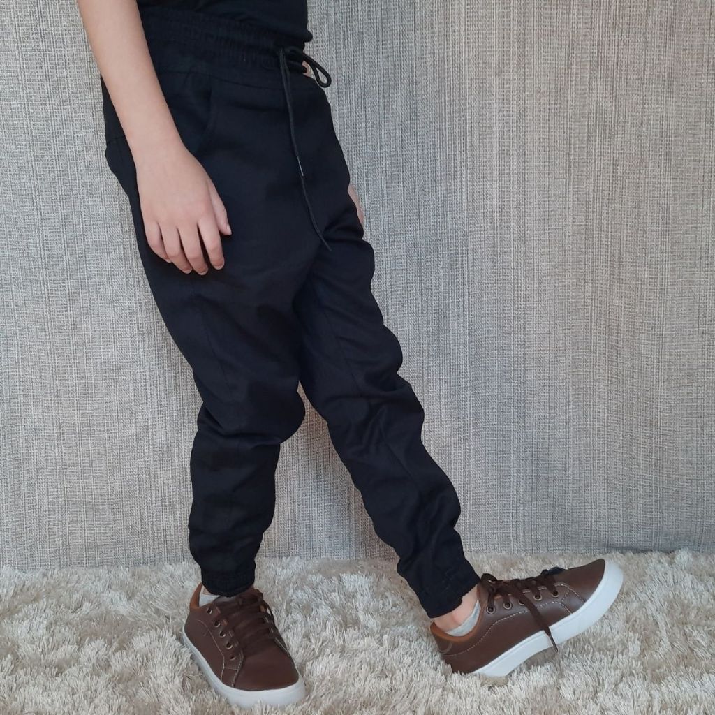 Kit 2 Calças Jogger Infantil Menino 4 Bolsos Confortável Tamanho 1 ao 8