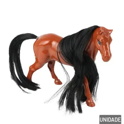 Cavalo / Égua marrom de Plástico com Acessórios Color - MOHNISH