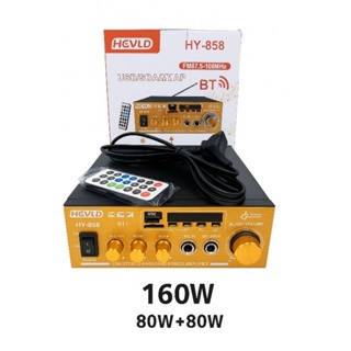 Amplificador Mixer Heyli de potência 80w + 80w = 160w 220V12V FM estéreo MP3 Card Mini USB karaoke em Oferta na Shopee