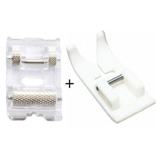 02 Sapatilha Calcador Sapata Pézinho Deslizante Rolete Costurar Couro Manta Plastico em Oferta na Shopee