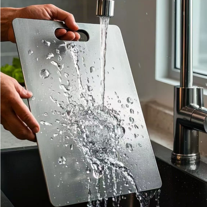 Tábua de Corte Profissional em Aço Inoxidável 304,46 cm x 30 cm x1.2mm Antimofo e Antibacteriano, Ferramenta de Cozinha em Oferta na Shopee