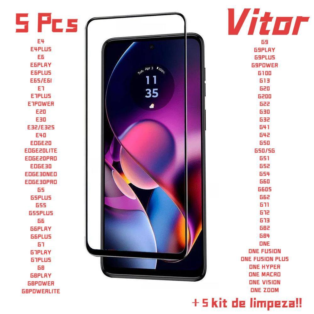 Kit 5 Peças Película Vidro 3D Para Todos Modelo Motorola E20 G20 G22 G60 G72 G84 EDGE30NEO OU MAIS em Oferta na Shopee