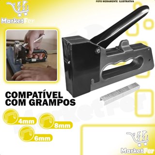 Grampeador de Tapeceiro Alta Pressão Profissional Manual+100 grampos 8MM Trabalhos Artesanais em Oferta na Shopee
