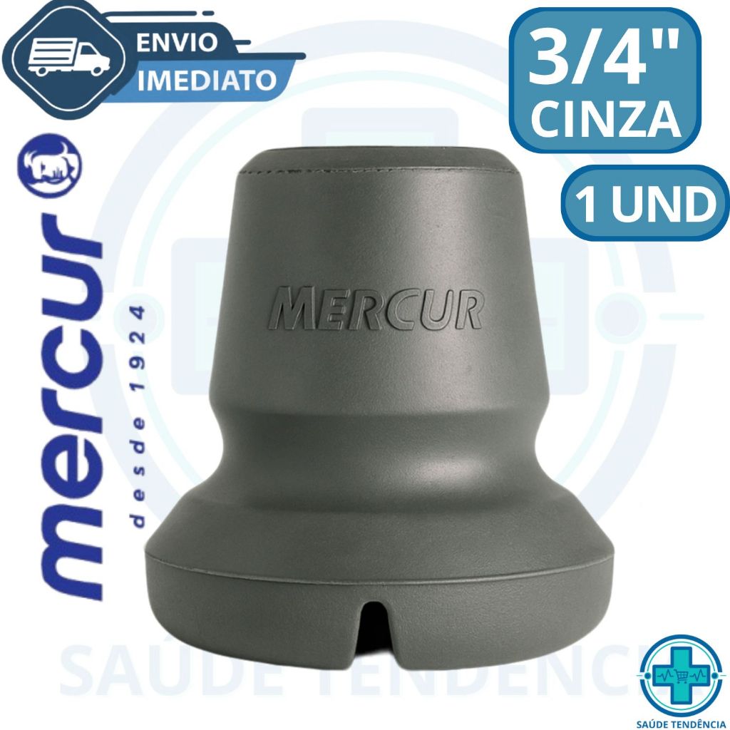 Ponteira 3/4 Articulada Para Bengala Cinza Mercur em Oferta na Shopee