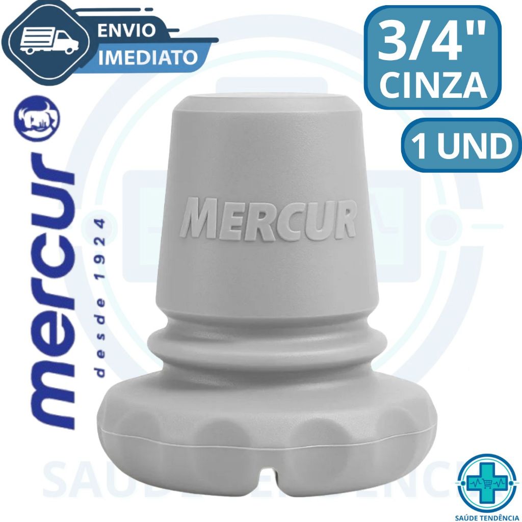 Ponteira 3/4 Articulada Para Muleta Cinza Mercur em Oferta na Shopee