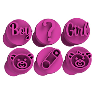 Kit 6 Carimbos para Doces Chá Revelação Bebê Brigadeiros Confeitaria em Oferta na Shopee