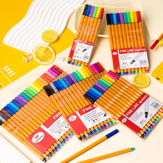 kit 12/24/36 Canetas Coloridas Fine Line Ponta Fina 0.4 mm 1ª Linha em Oferta na Shopee