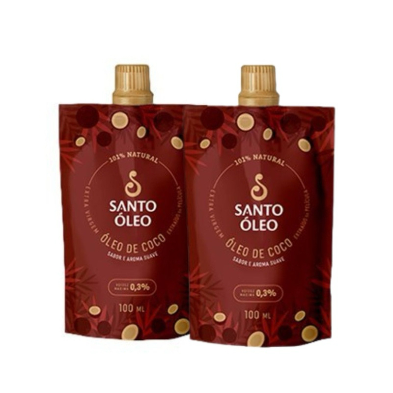 kit 2 Óleo de Coco Extravirgem 100ml Santo Óleo