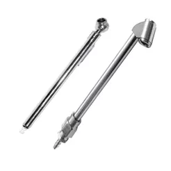 Calibrador De Pneu E Bico Duplo Encher Pneu Tipo Lápis Inox